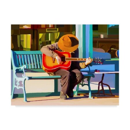 Trademark Fine Art Ata Alishahi 'Play His Guitar' Canvas Art, 18x24 ALI22182-C1824GG
